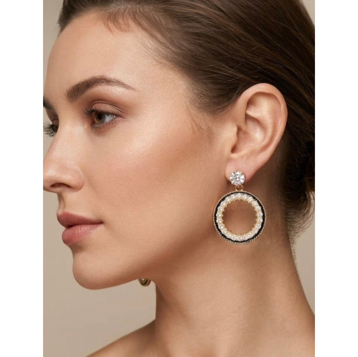 Gold Plated Round Earrings