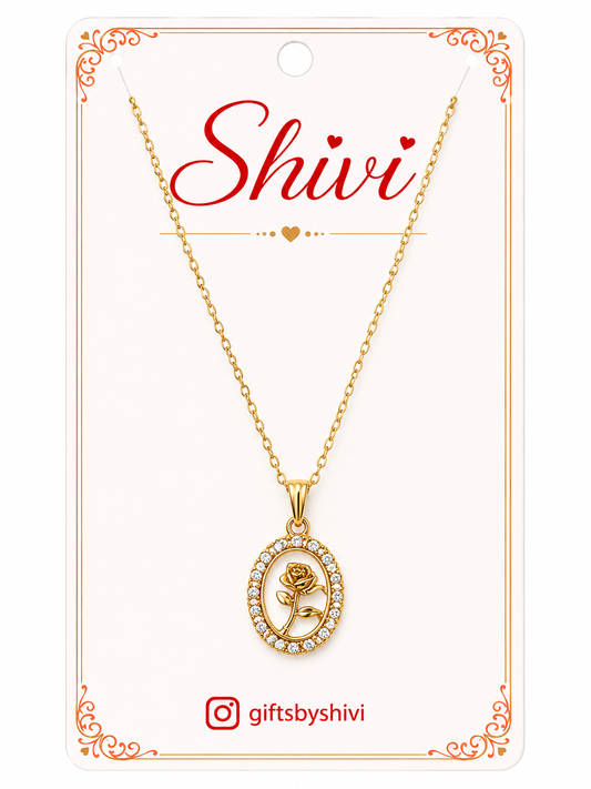 Gold Rose Pendant