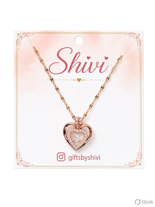 Premium Rose Gold Heart Pendant