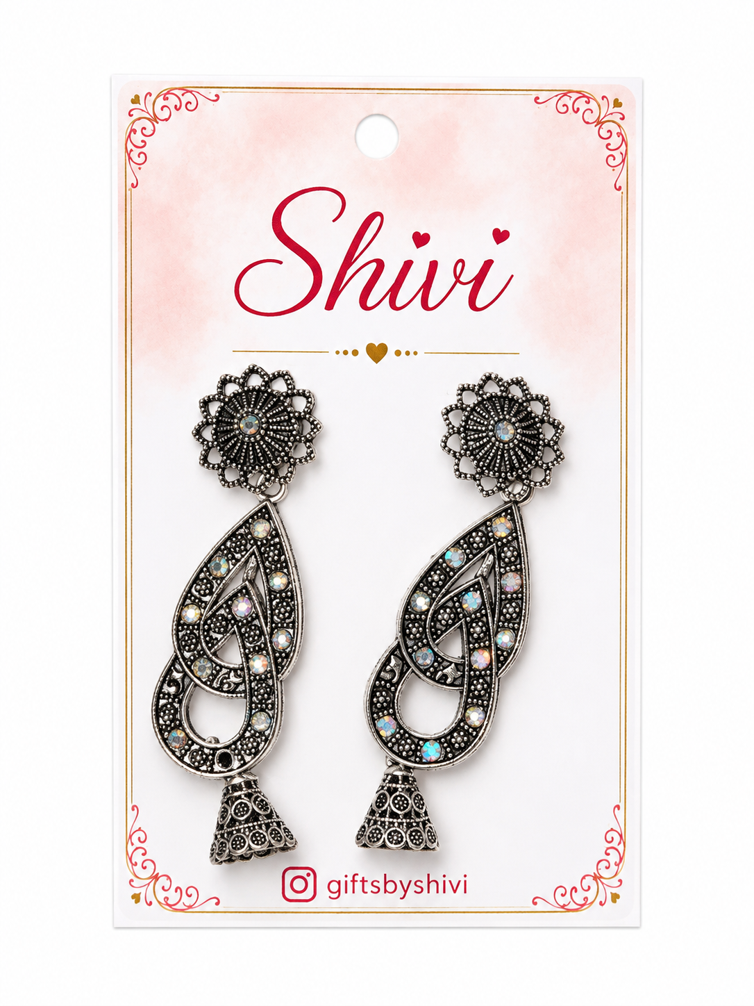 Oxidised Earrings D1