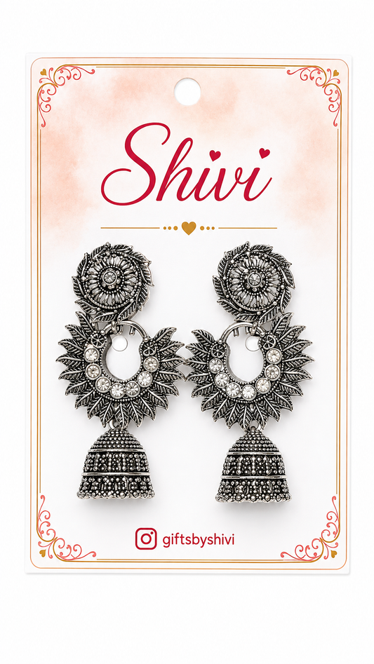 Oxidised Earrings D3