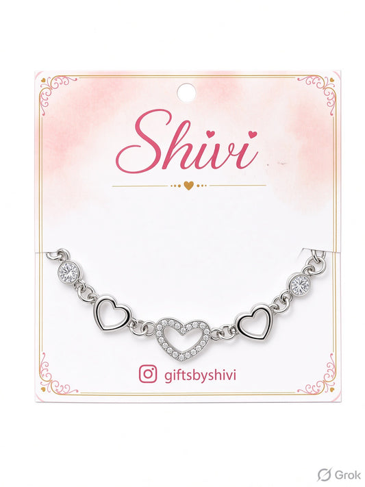 Silver Hearts Bracelet