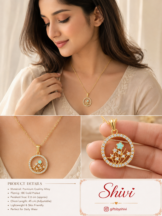 Golden Flower Pendant
