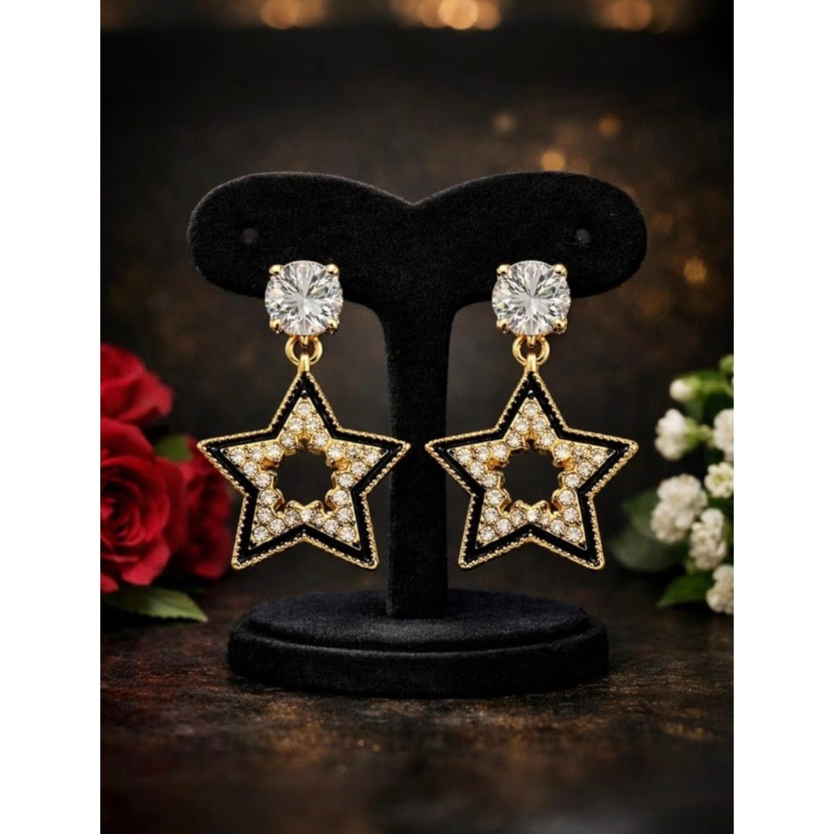 Gold Plated Star Earrings