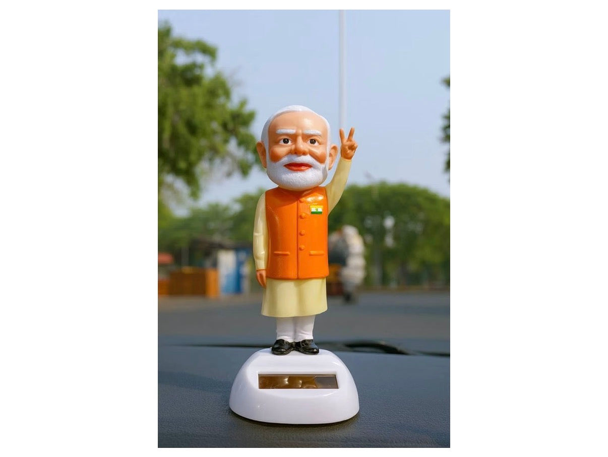 PM Modi Mini Solar Idol for Car Home Office