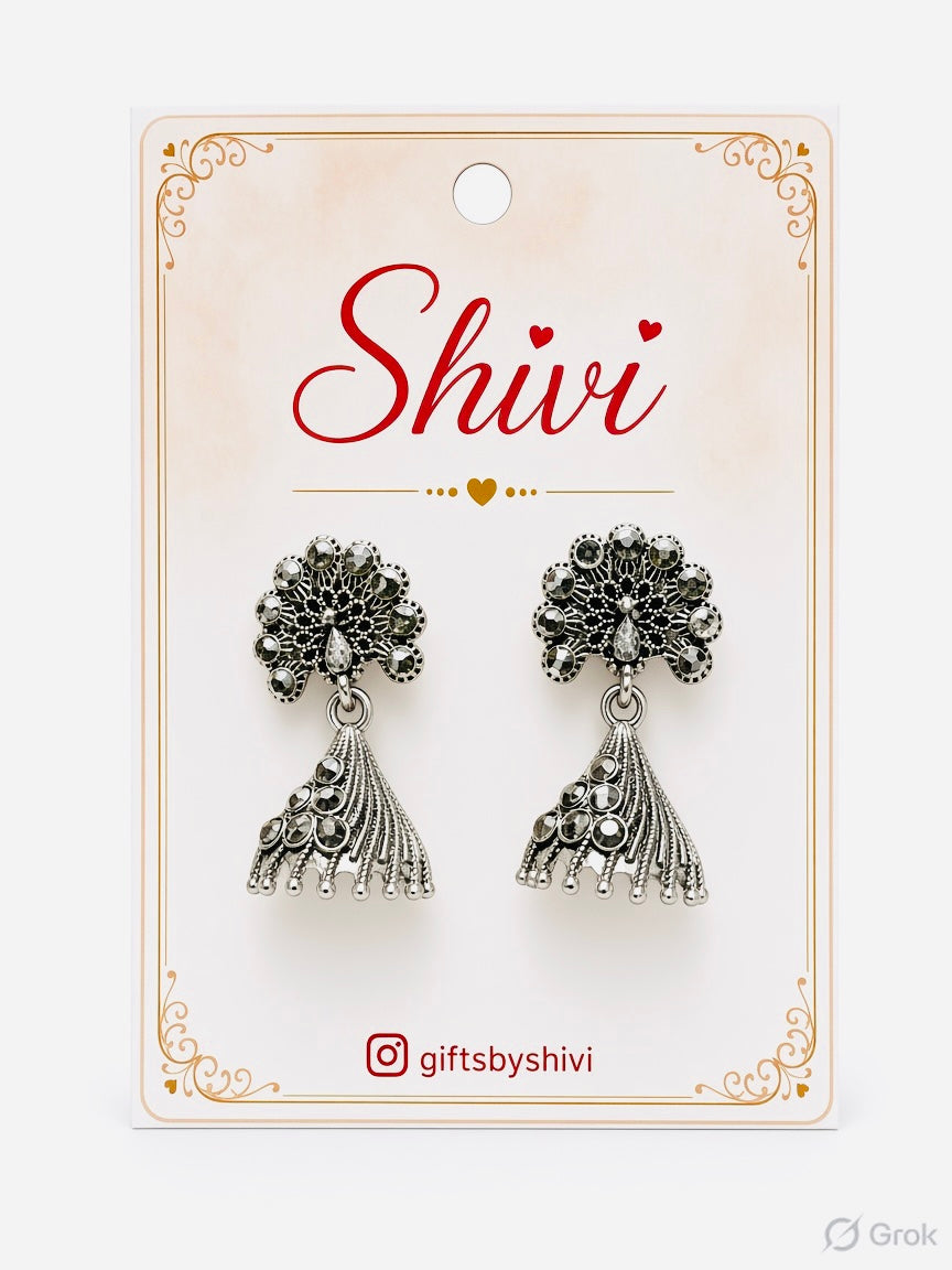 Oxidised Earrings D5