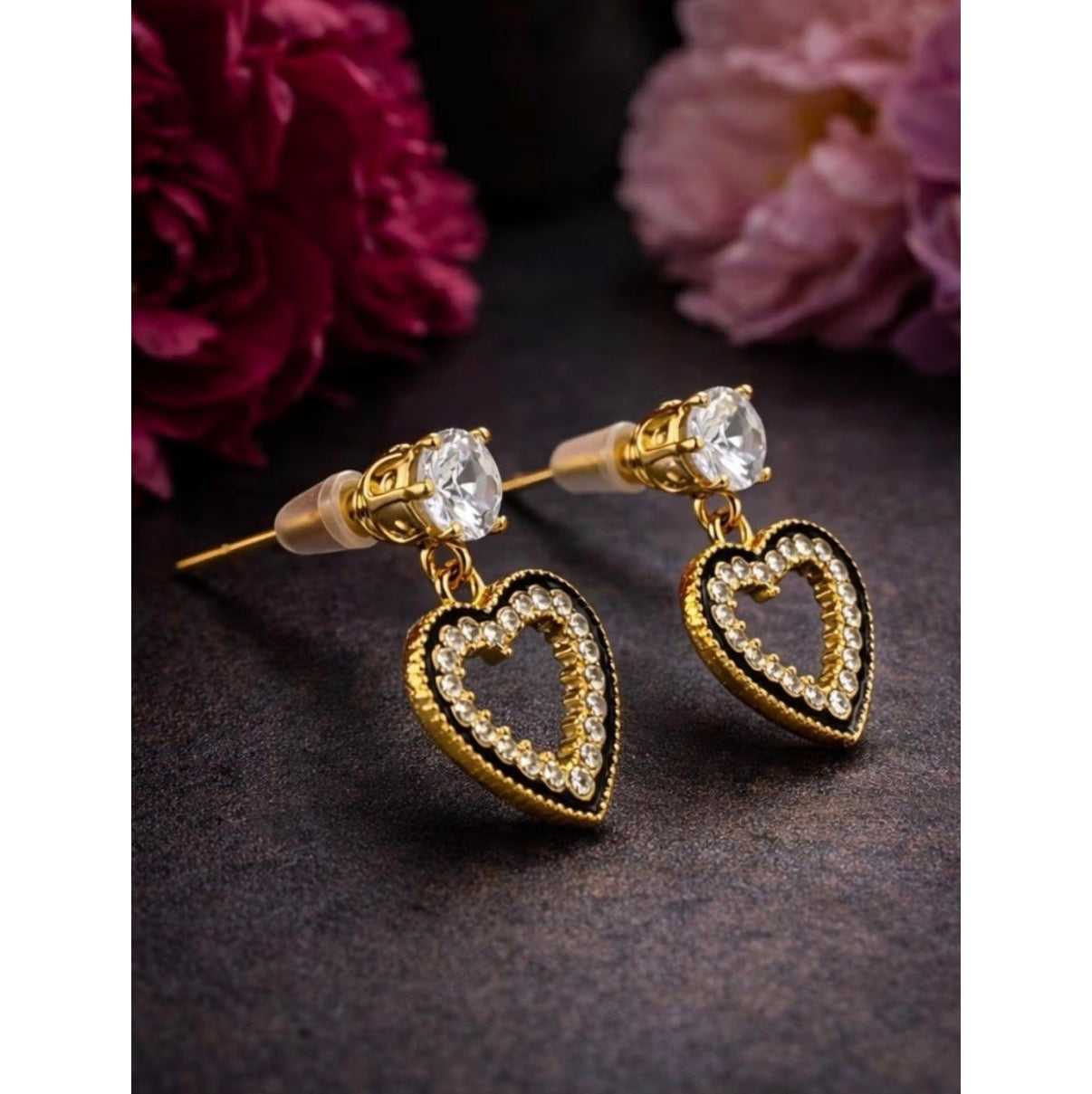 Gold Plated Heart Earrings