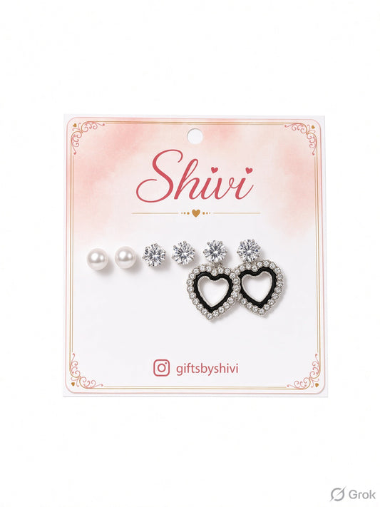 Fancy 3Pc Earrings Card