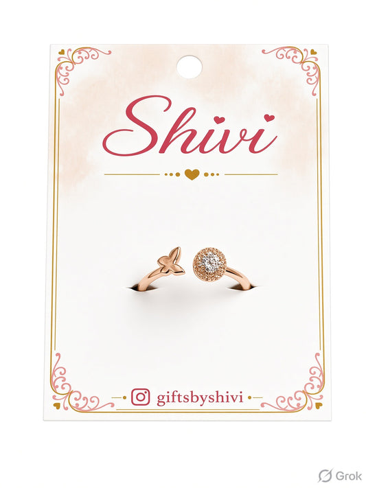 Rose Gold Butterfly Ring