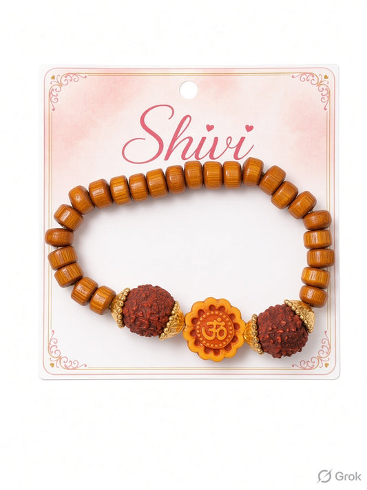 Rudraksh Om Bracelet