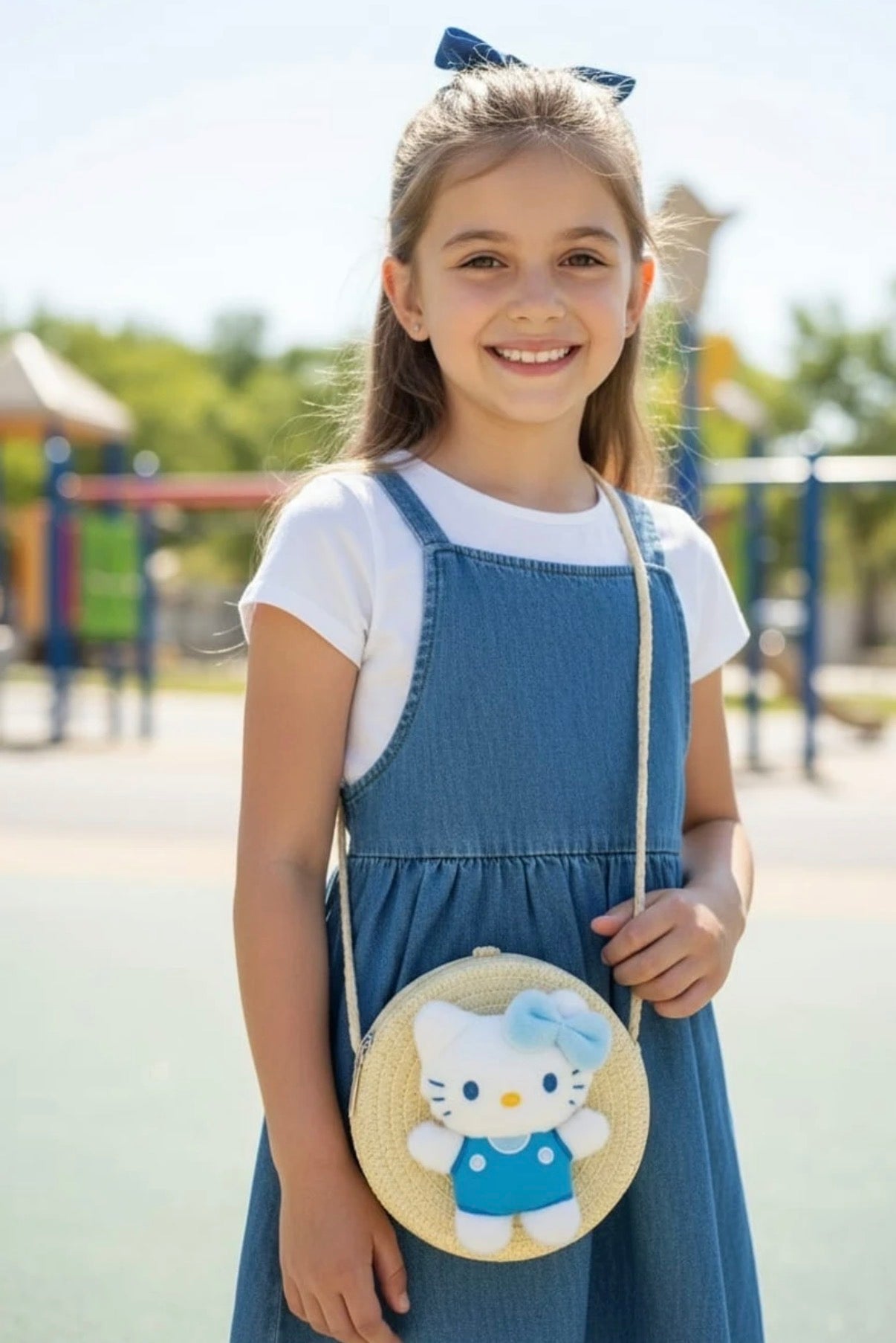 Cute Girls Sling Jute Bag