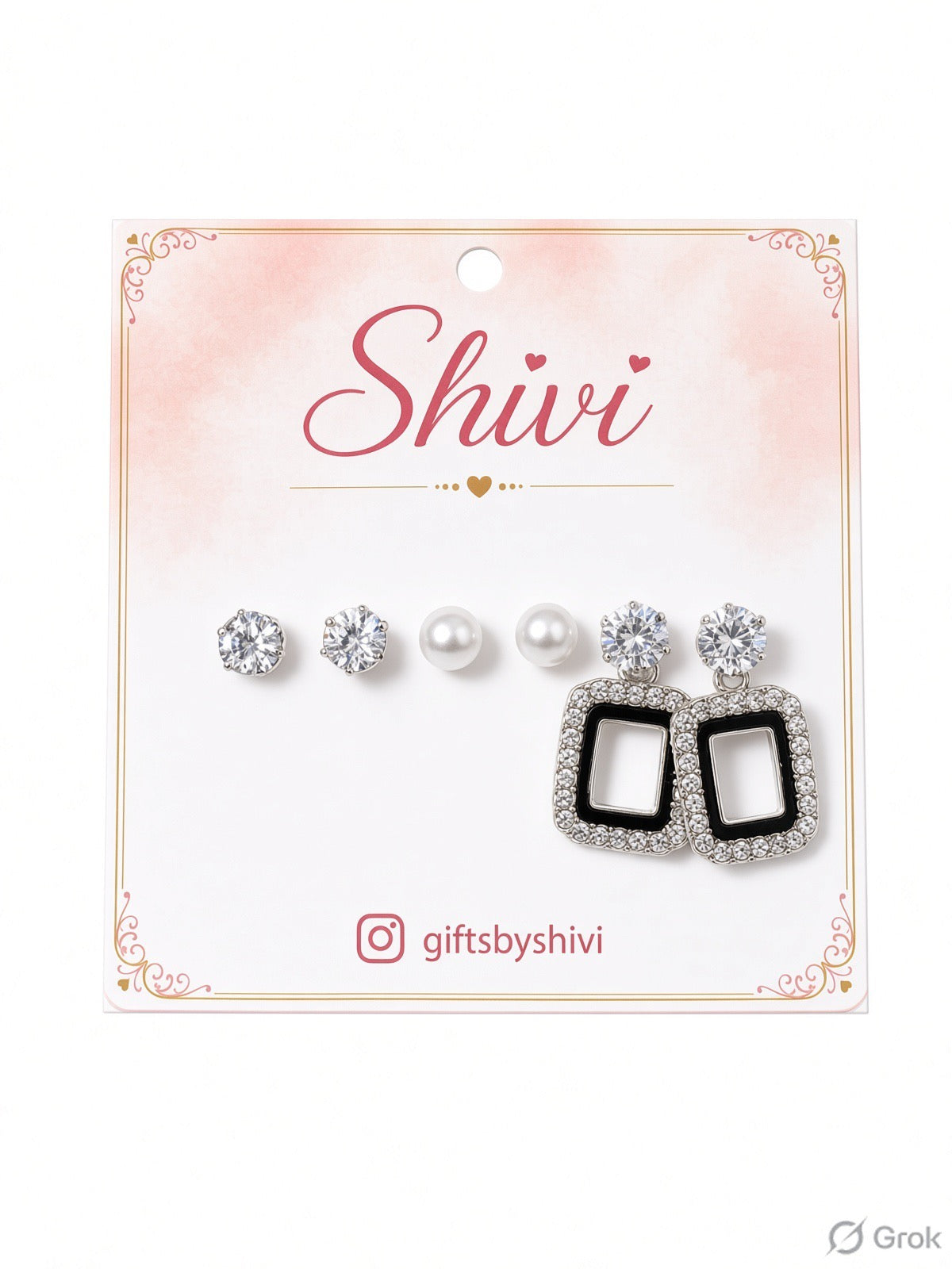 Fancy 3Pc Earrings Card