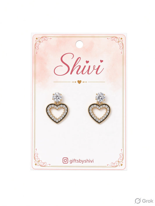 Gold Plated Heart Earrings