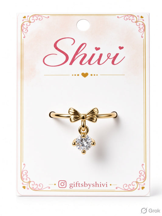 Elegant Adjustable Gold Plated Ring