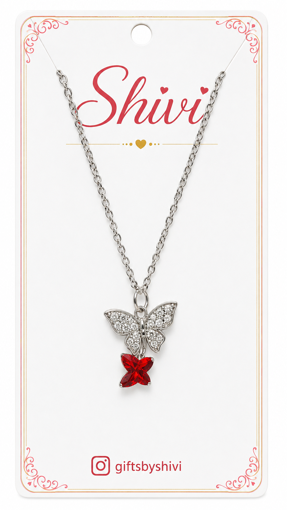 Double Butterfly Pendant