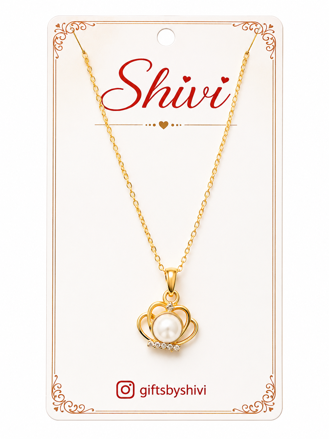 Crown Golden Pendant