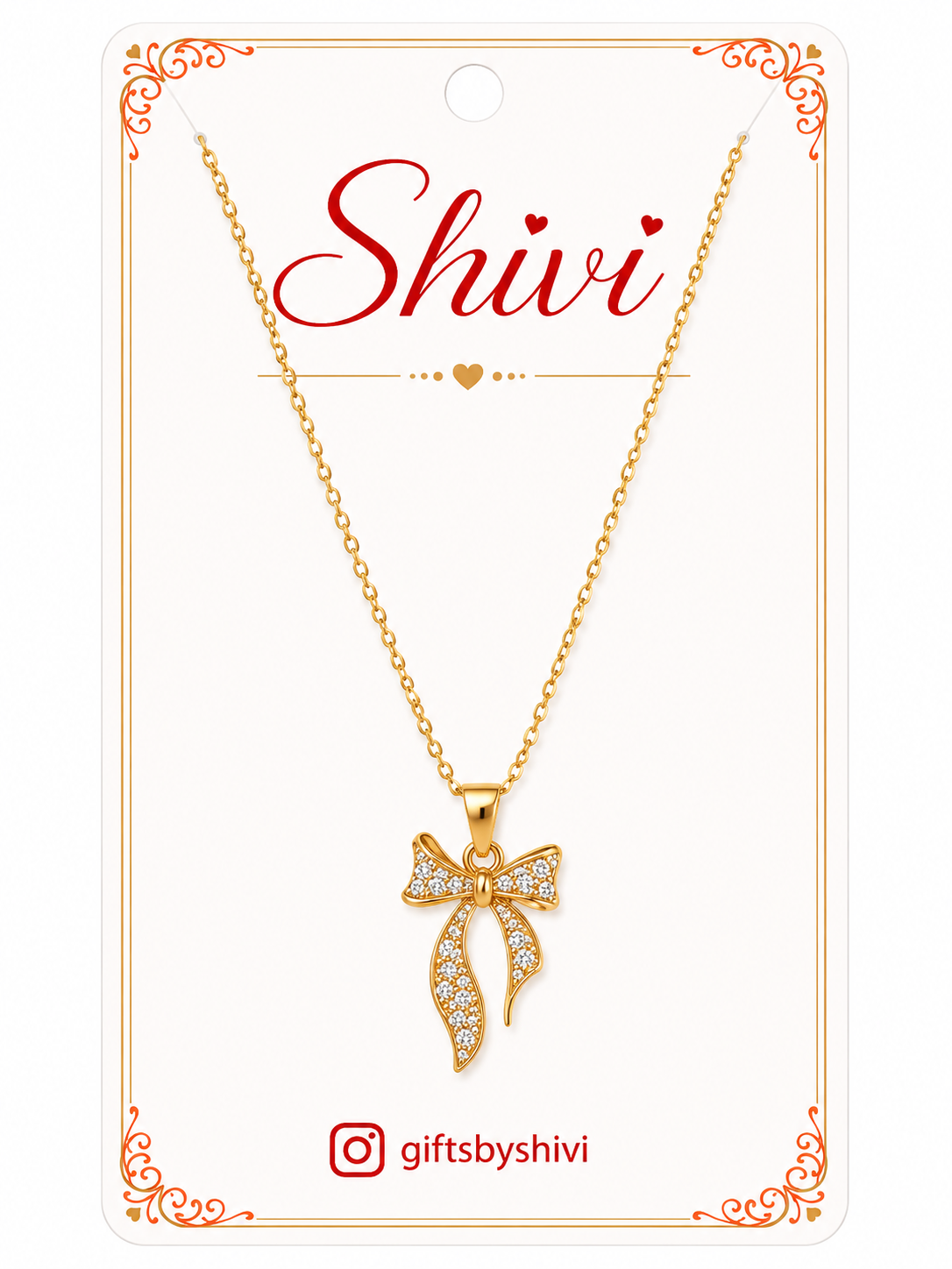 Bow Golden Pendant
