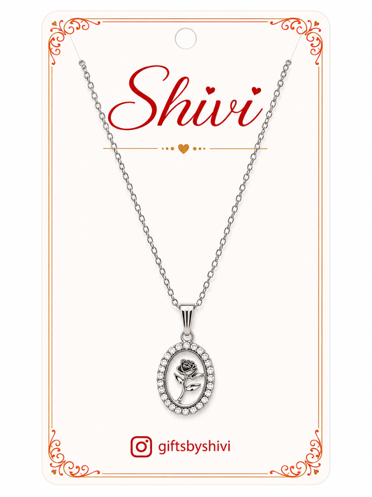 Silver Rose Pendant
