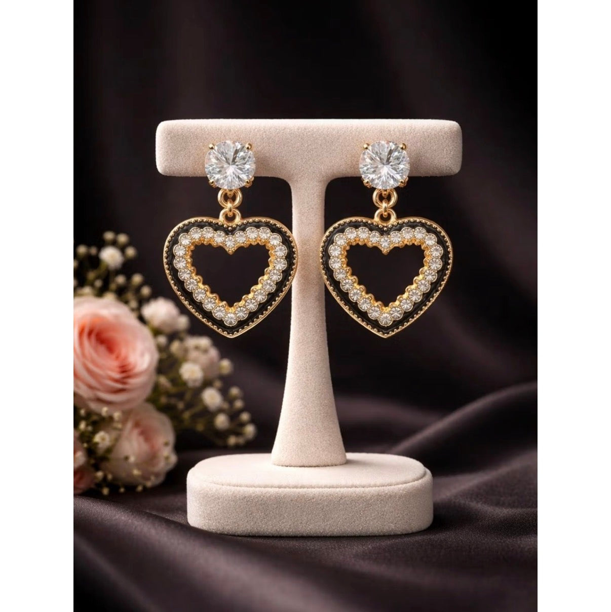 Gold Plated Heart Earrings