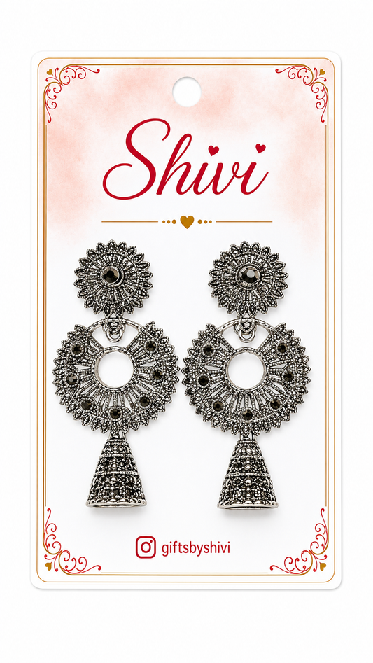 Oxidised Earrings D4