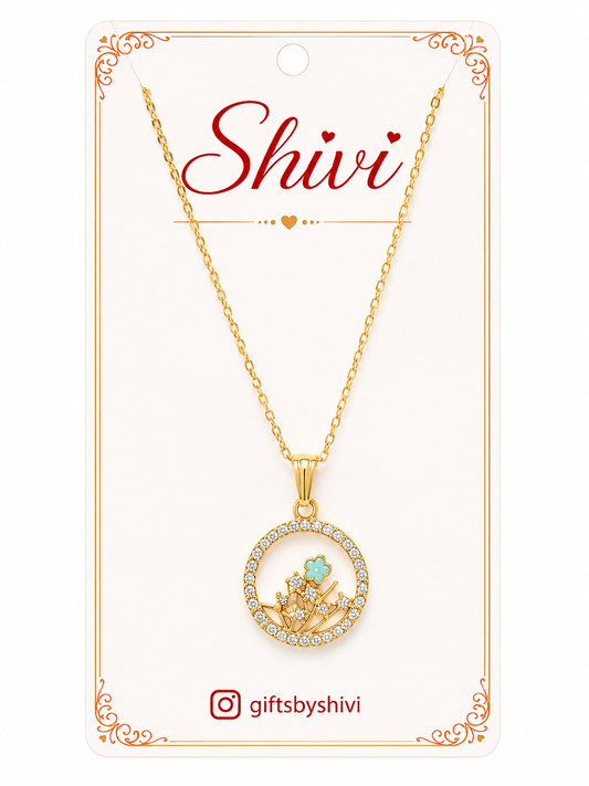 Golden Flower Pendant