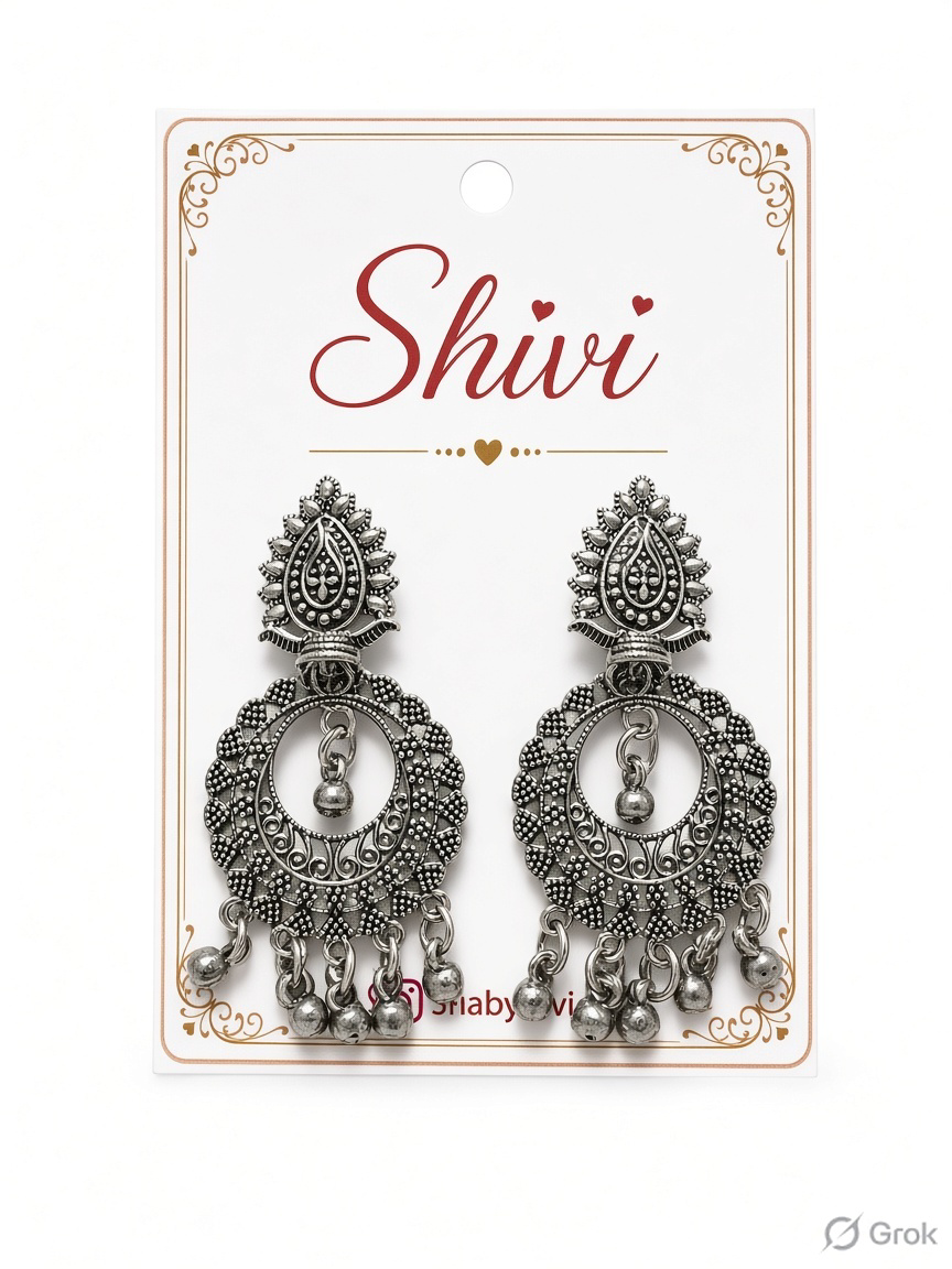 Oxidised Earrings D8