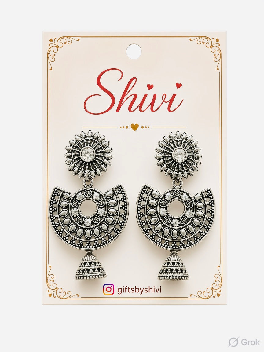 Oxidised Earrings D7