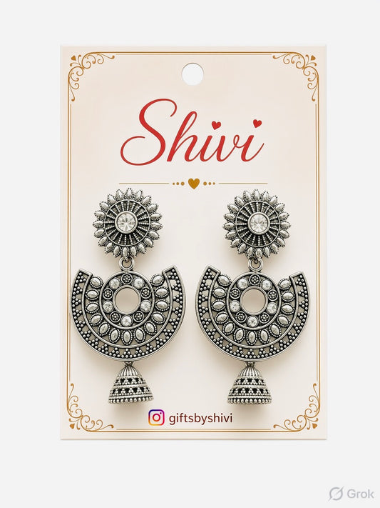 Oxidised Earrings D7