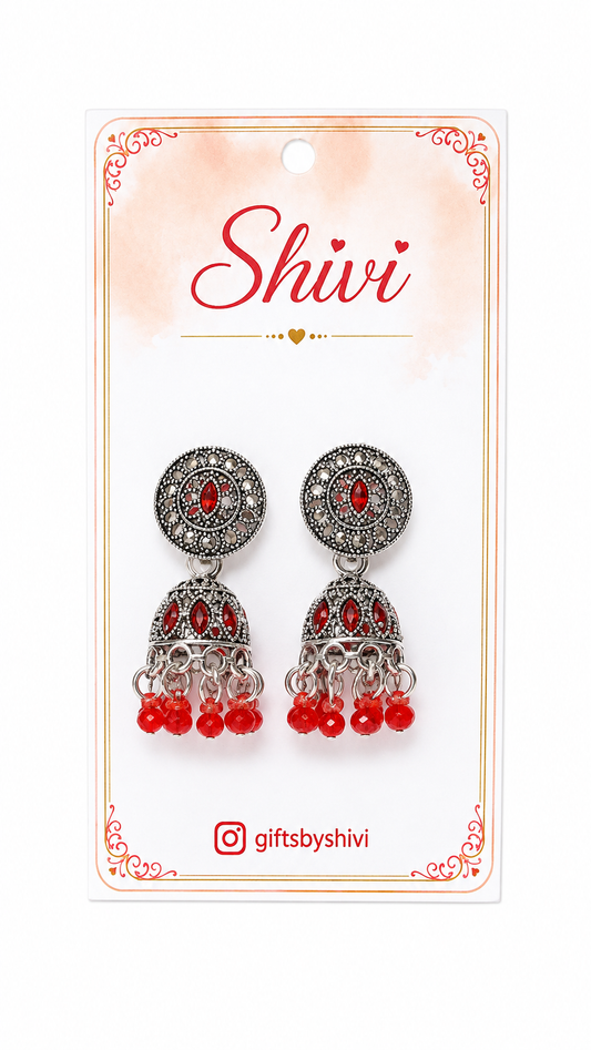 Colour Oxidised Earrings D11