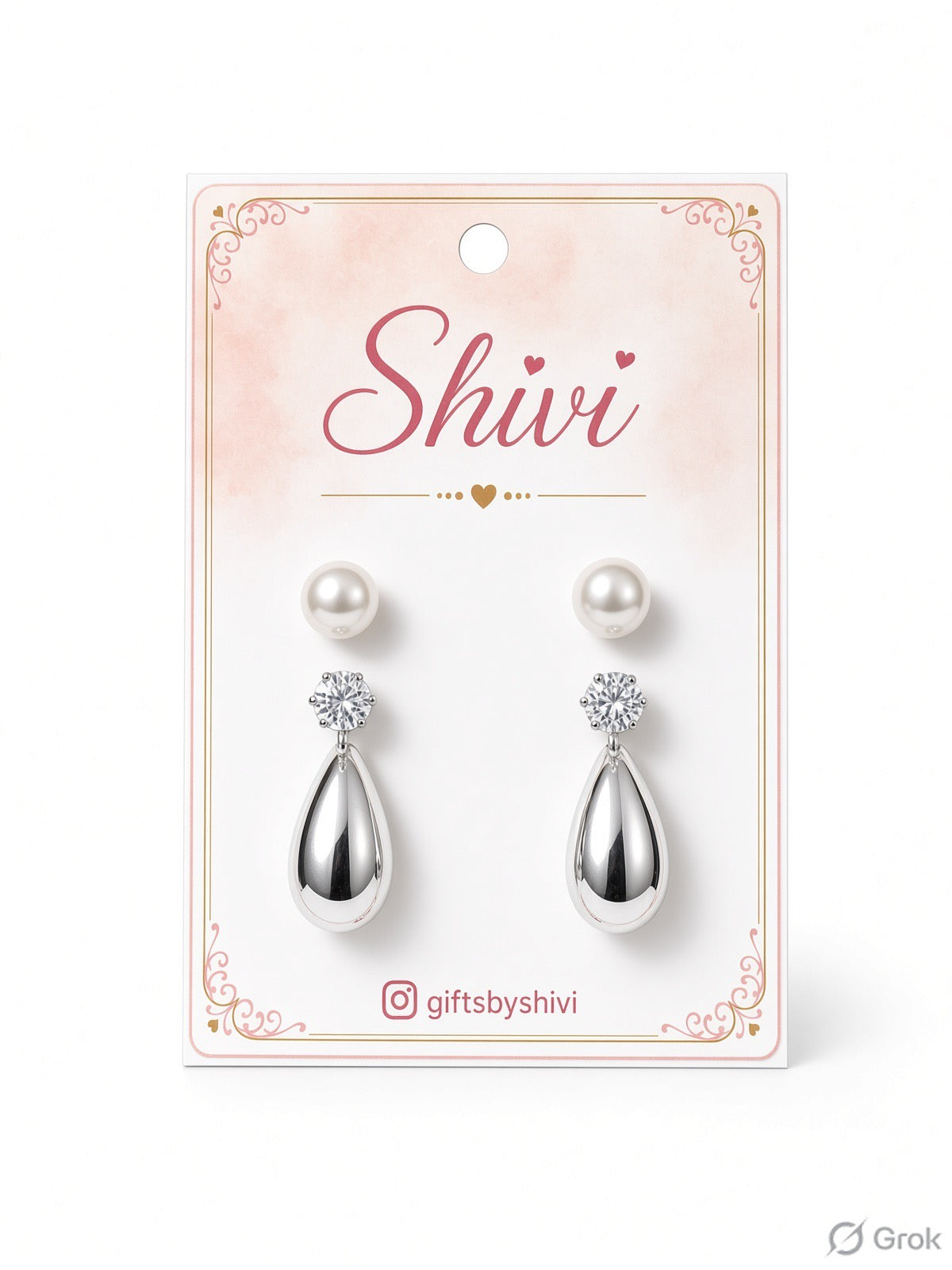 Drop 3Pc Earrings Card