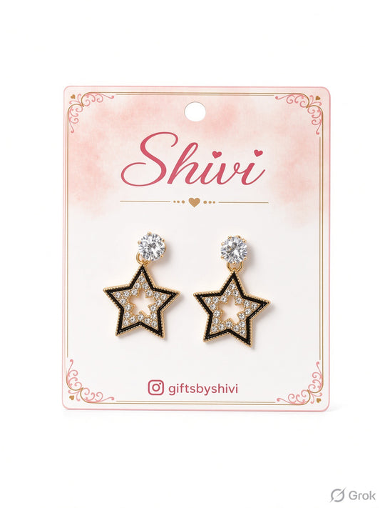 Gold Plated Star Earrings
