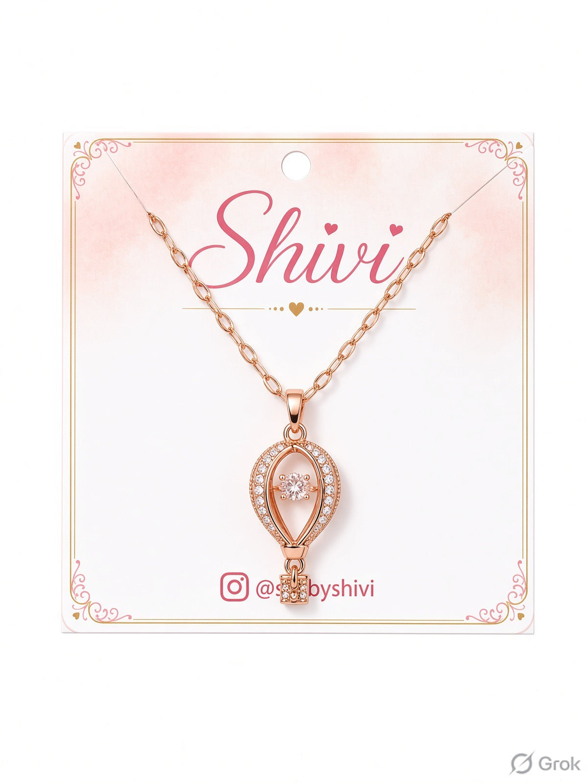 Premium Rose Gold Drop Pendant