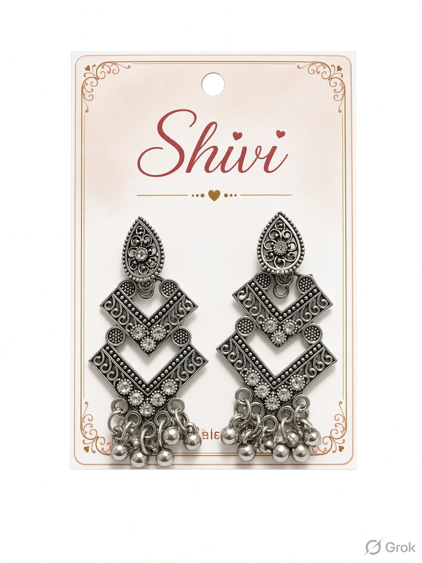 Oxidised Earrings D9
