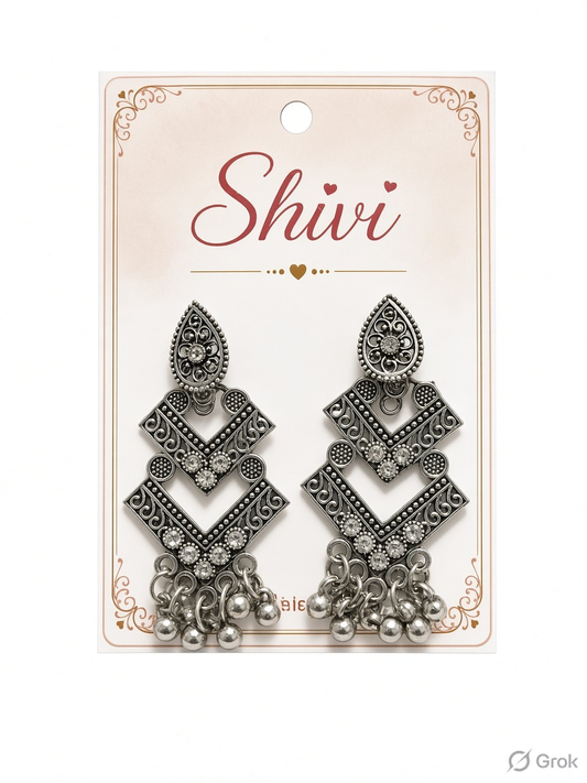 Oxidised Earrings D9