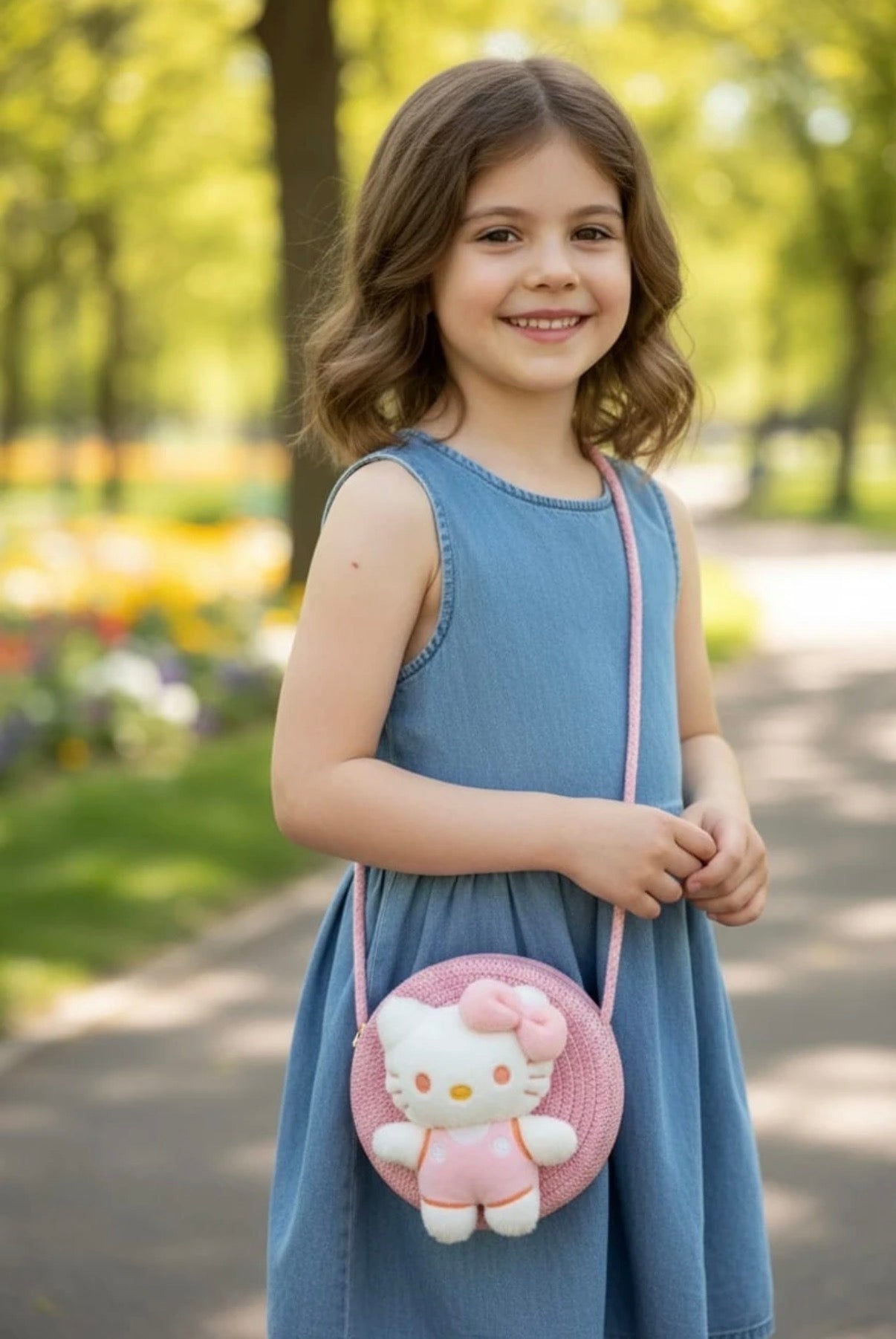 Cute Girls Sling Jute Bag