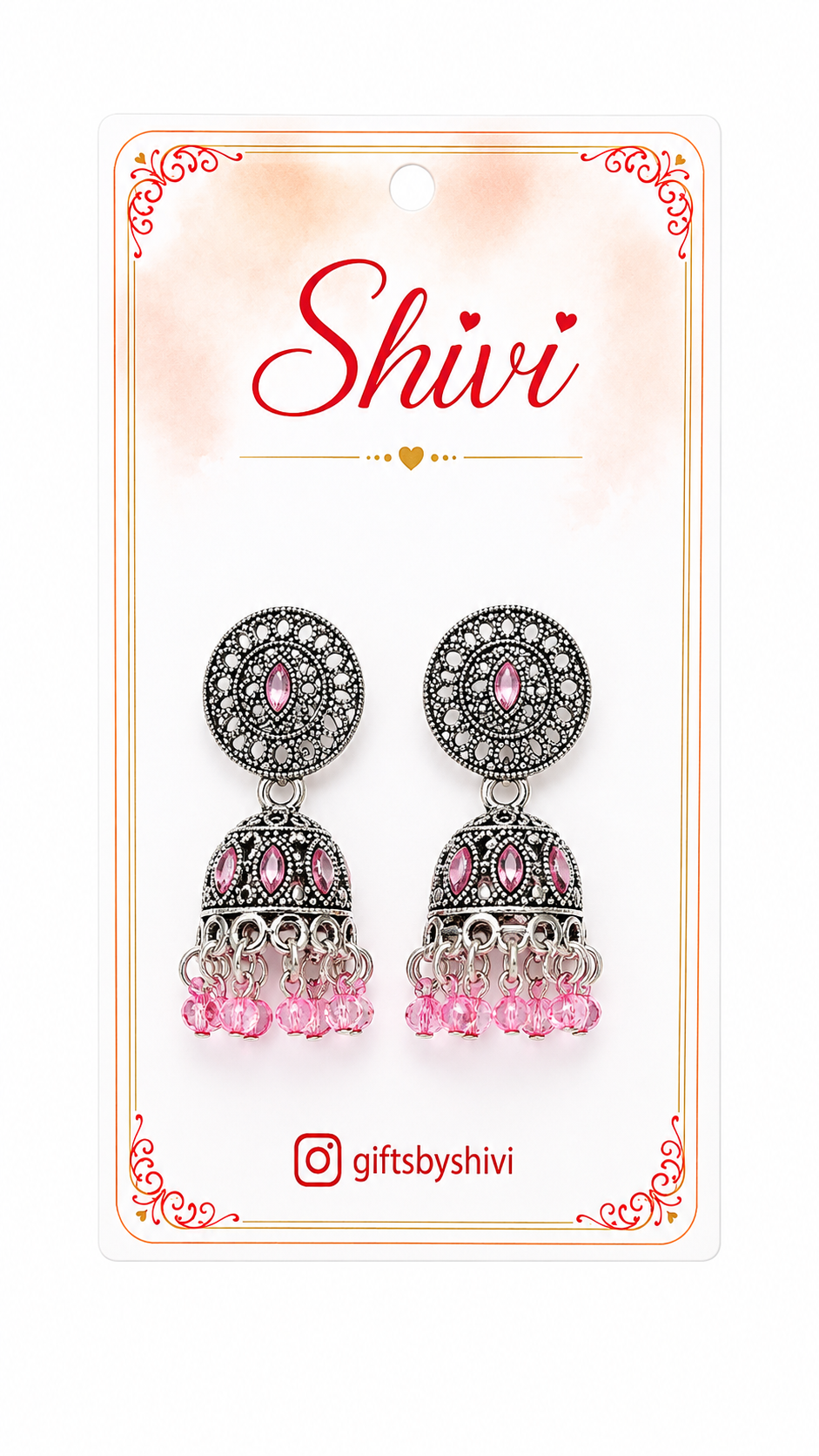 Colour Oxidised Earrings D11