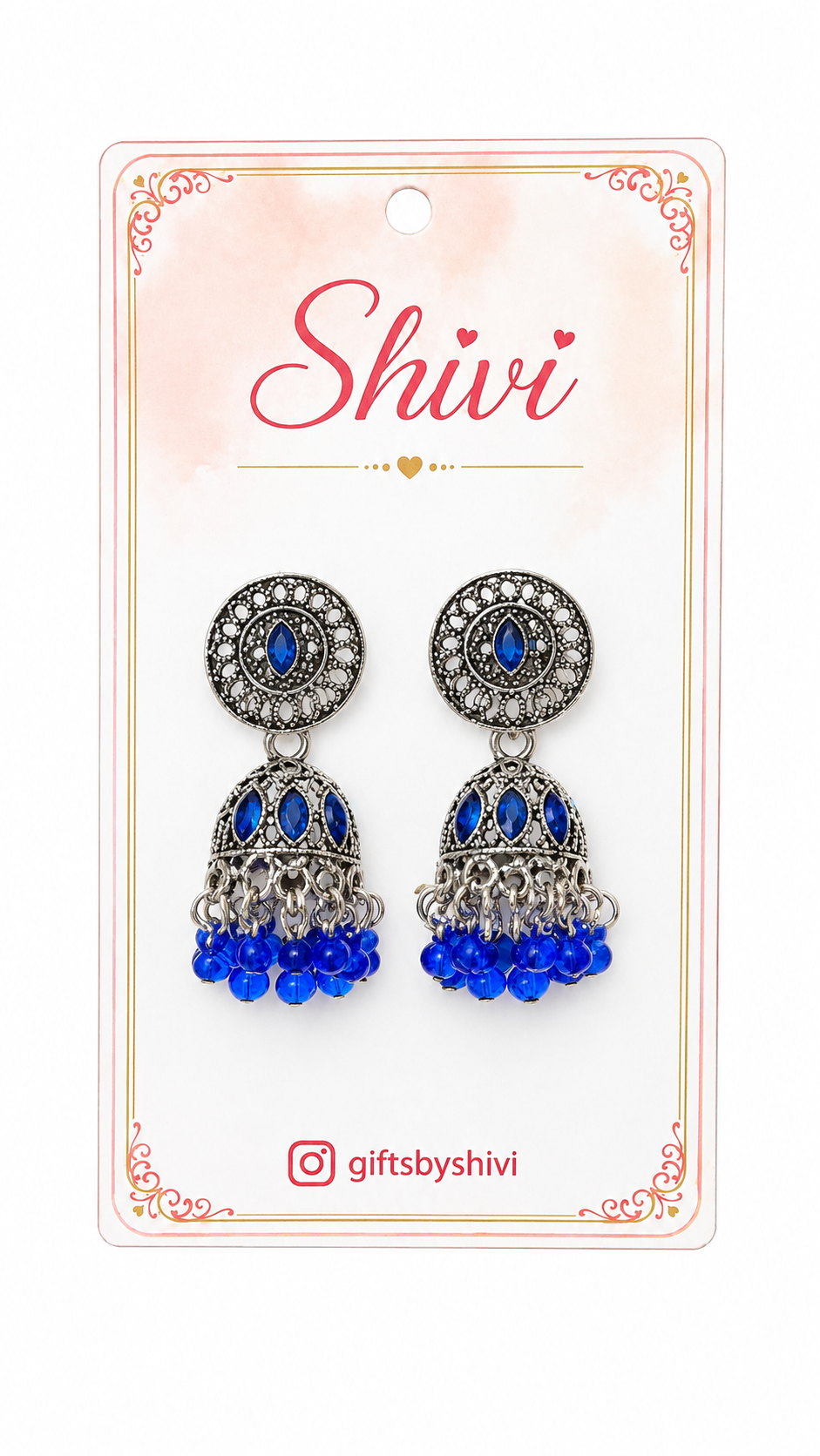 Colour Oxidised Earrings D11