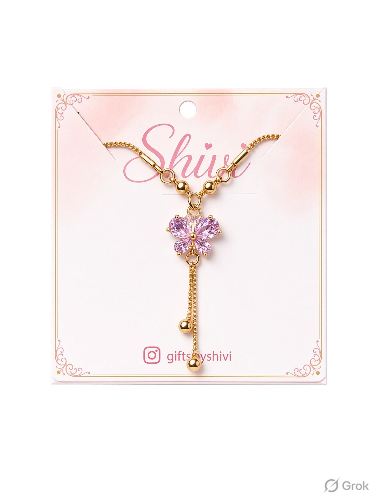 Premium Anti Tarnish Butterfly Pendant Necklace