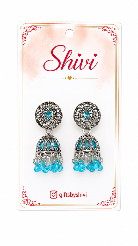 Colour Oxidised Earrings D11