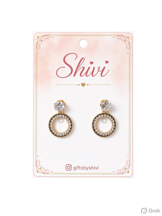 Gold Plated Round Earrings