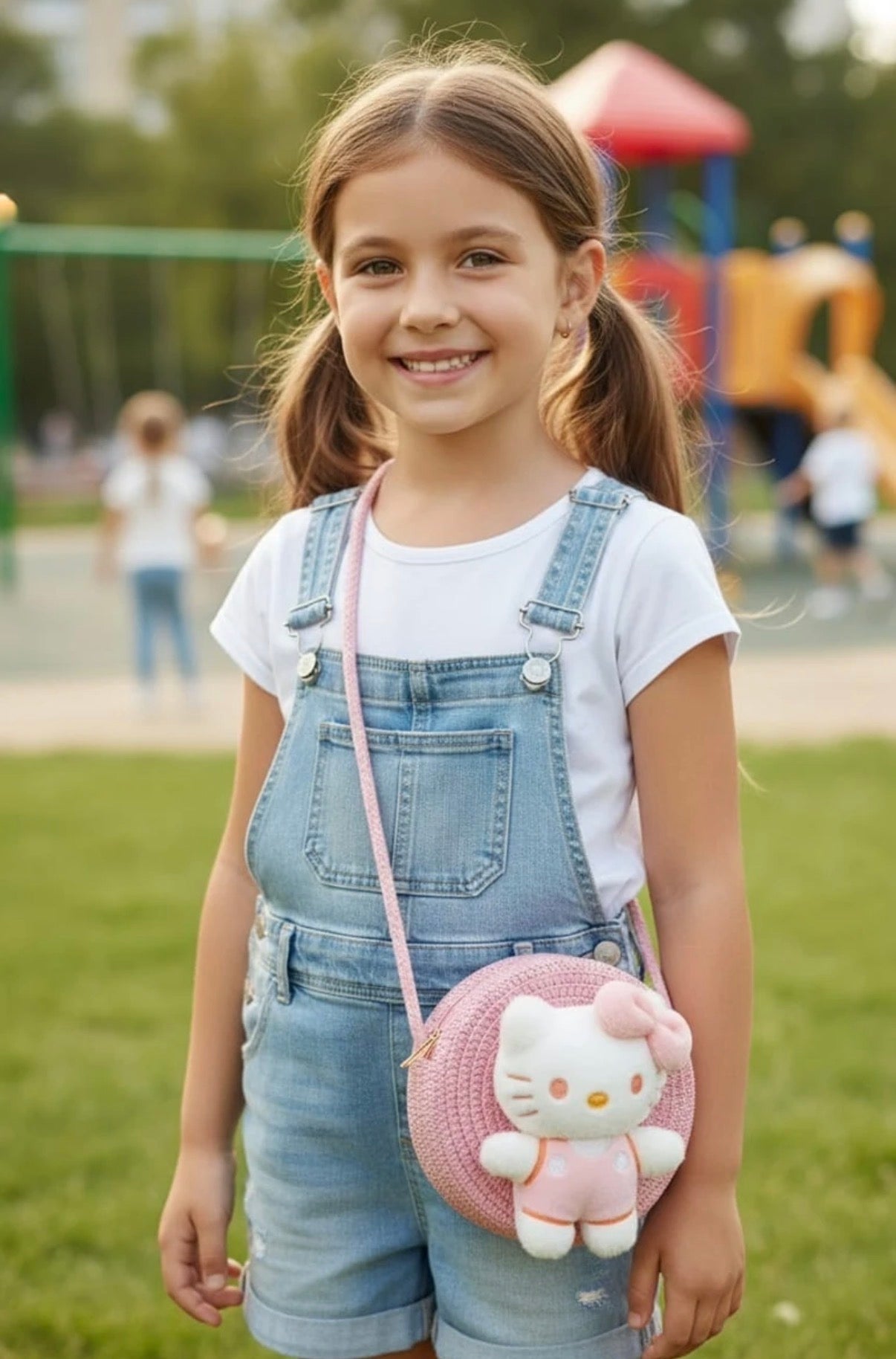 Cute Girls Sling Jute Bag