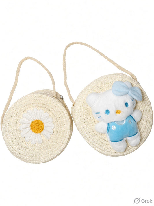 Combo Cute Girls Sling Jute Bag