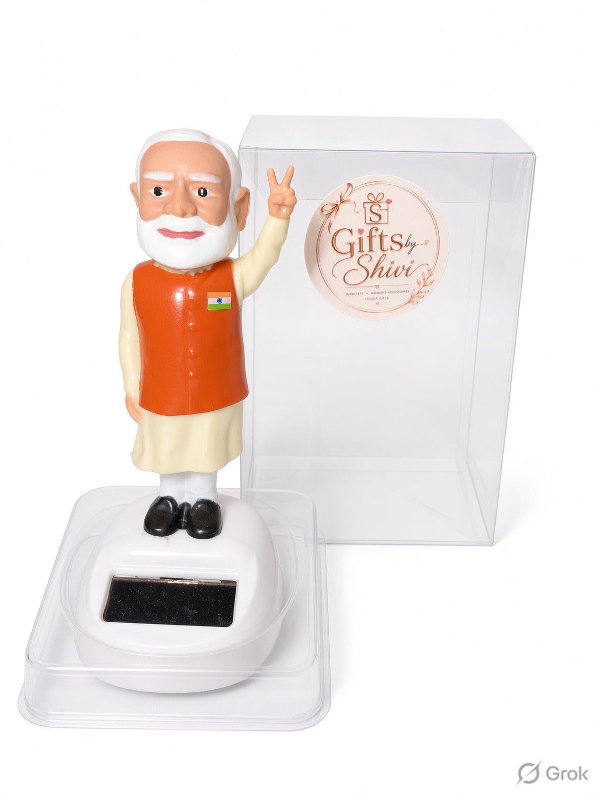 PM Modi Mini Solar Idol for Car Home Office