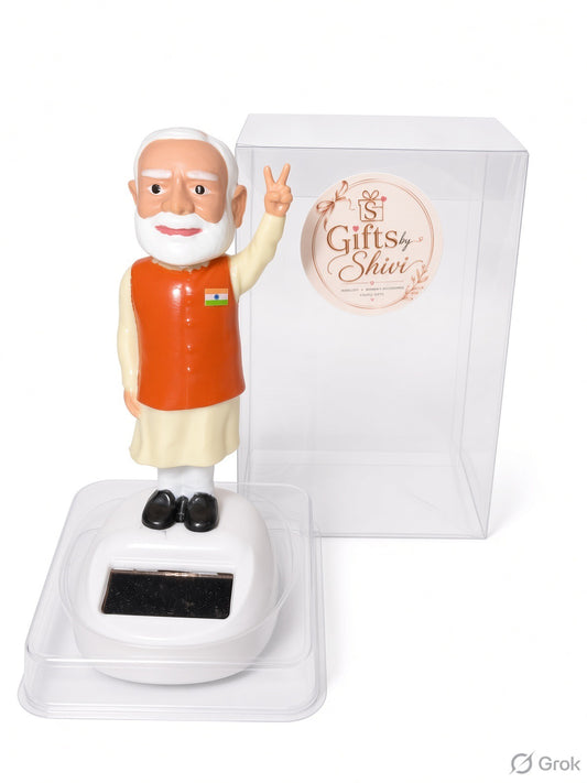 PM Modi Mini Solar Idol for Car Home Office