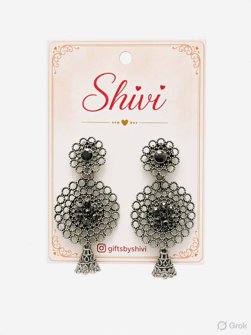 Oxidised Earrings D6