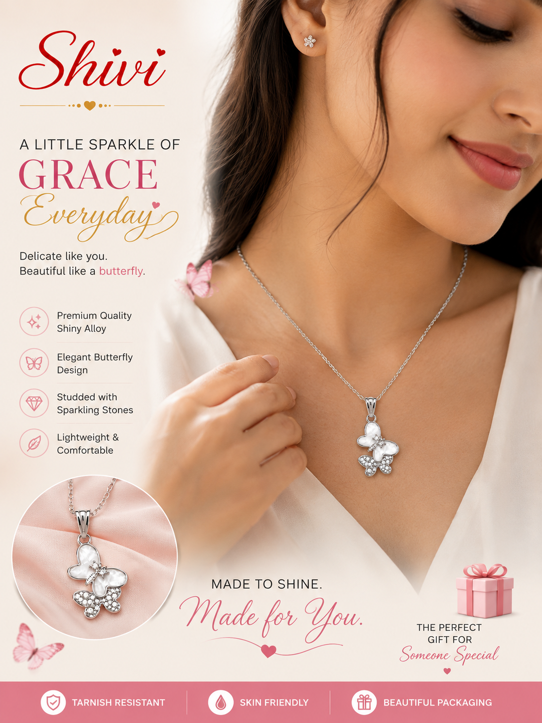 Butterfly Silver Pendant